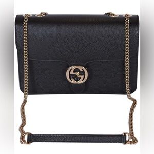 Gucci GG Interlocking chain bag black